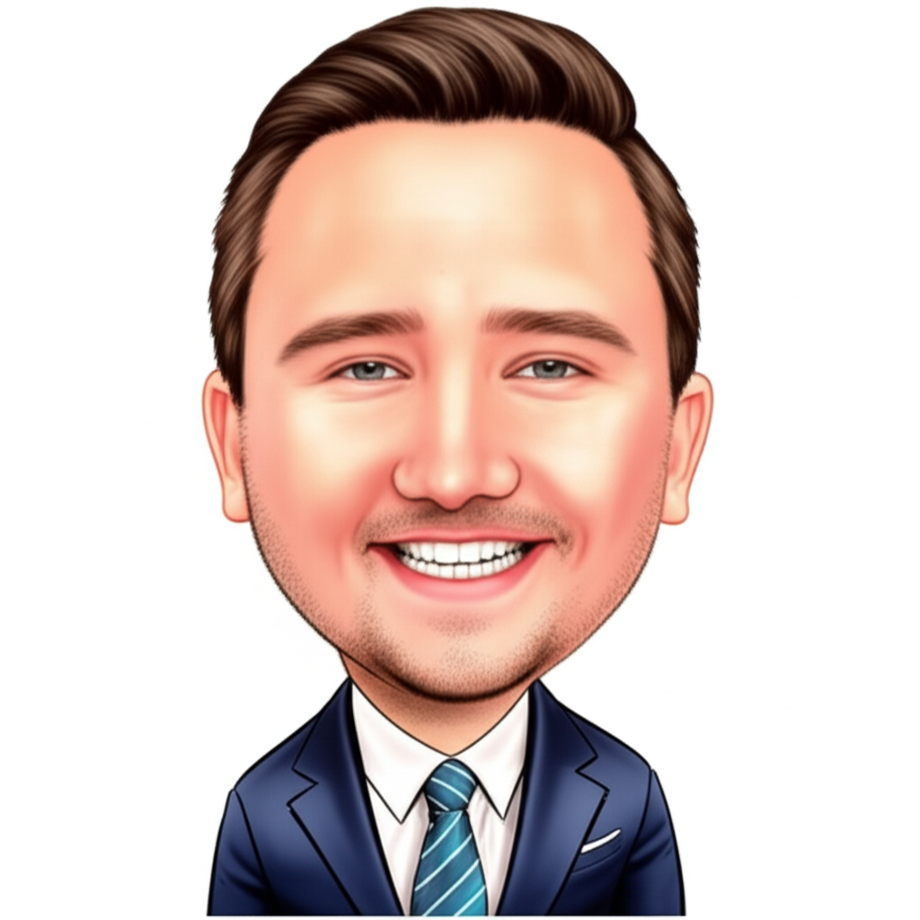 Jackson Evenden caricature